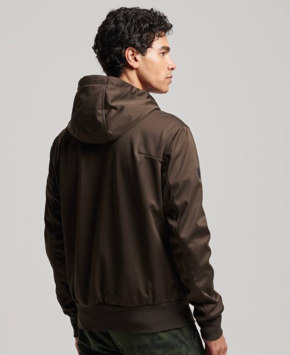 tech soft shell σακάκι πίστας άνδρες είδη ένδυσης καφέ Superdry L02L4600