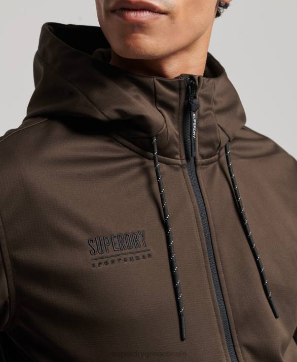 tech soft shell σακάκι πίστας άνδρες είδη ένδυσης καφέ Superdry L02L4600