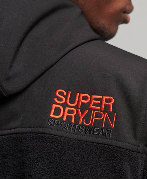 υβριδικό trekker jacket άνδρες είδη ένδυσης μαύρος Superdry L02L943