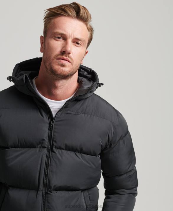 κοντό παλτό άνδρες είδη ένδυσης μαύρος Superdry L02L1056