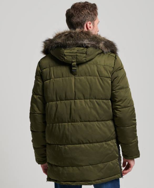 παλτό chinook parka άνδρες είδη ένδυσης πράσινος Superdry L02L4513