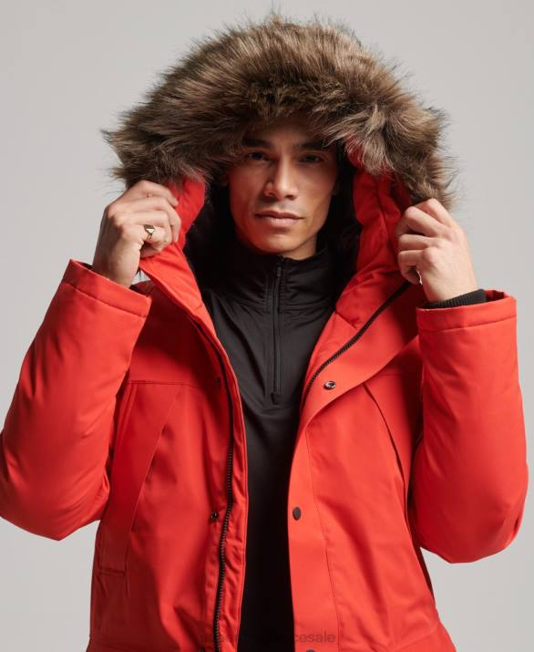 παλτό everest down snow parka άνδρες είδη ένδυσης το κόκκινο Superdry L02L4515