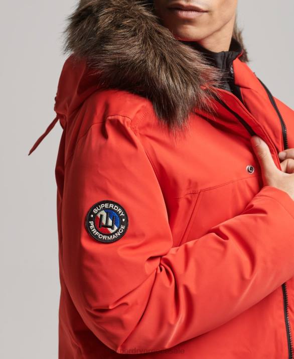 παλτό everest down snow parka άνδρες είδη ένδυσης το κόκκινο Superdry L02L4515