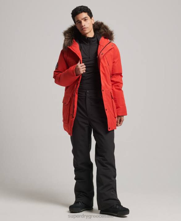 παλτό everest down snow parka άνδρες είδη ένδυσης το κόκκινο Superdry L02L4515