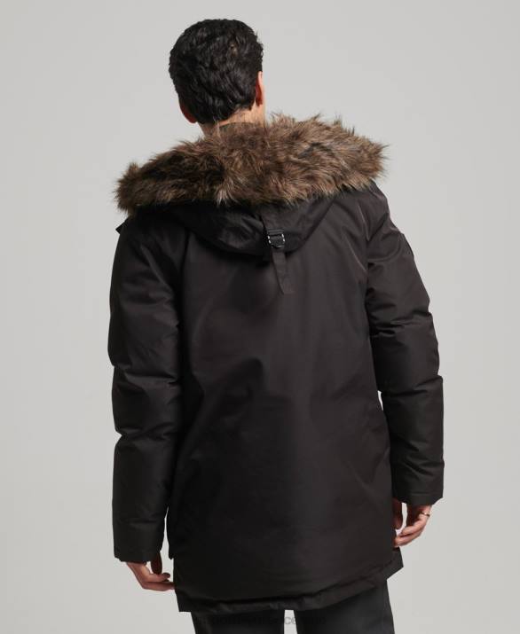 παλτό everest down snow parka άνδρες είδη ένδυσης μαύρος Superdry L02L4643