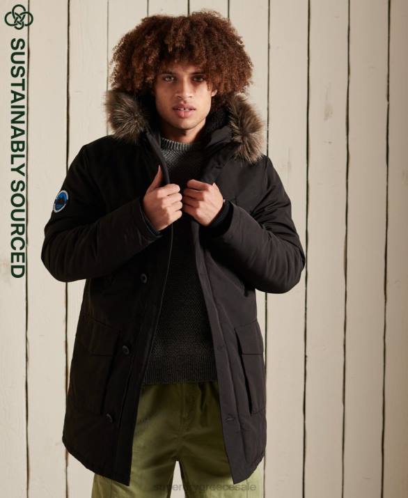 παλτό everest parka άνδρες είδη ένδυσης σκούρο γκρι Superdry L02L1040