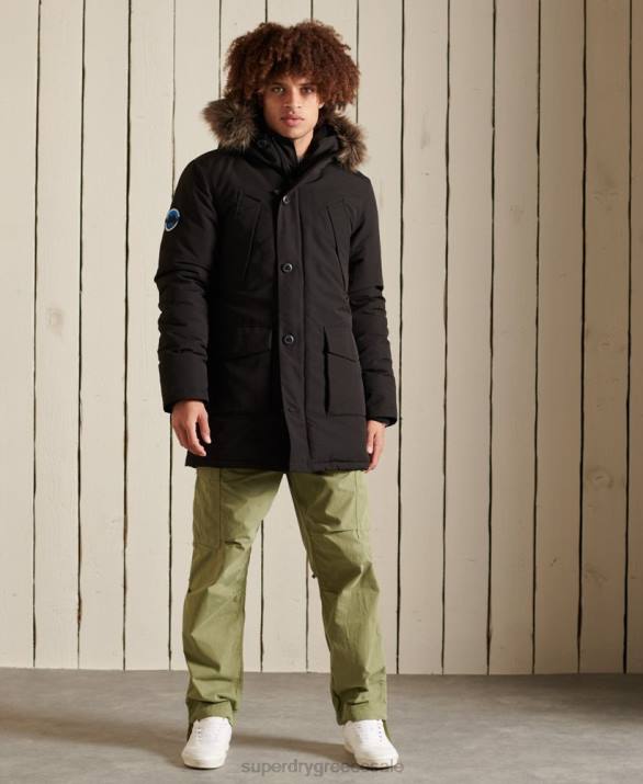 παλτό everest parka άνδρες είδη ένδυσης σκούρο γκρι Superdry L02L1040