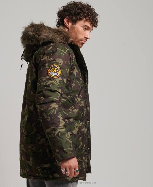 παλτό everest parka άνδρες είδη ένδυσης χακί Superdry L02L1080