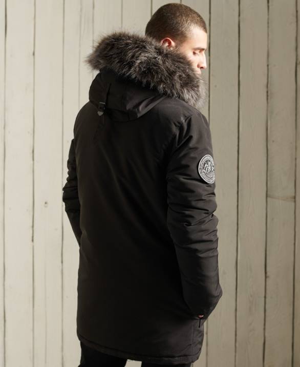 παλτό everest parka άνδρες είδη ένδυσης μαύρος Superdry L02L1157