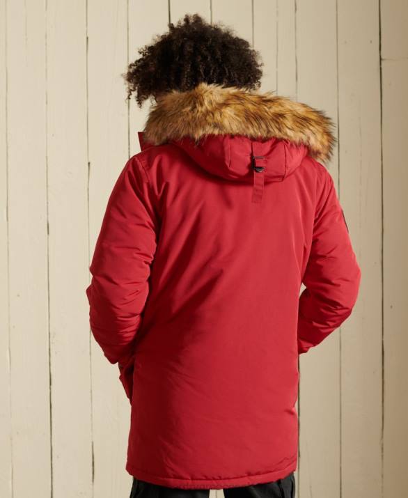 παλτό everest parka άνδρες είδη ένδυσης το κόκκινο Superdry L02L4571