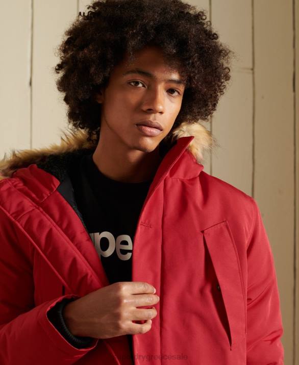 παλτό everest parka άνδρες είδη ένδυσης το κόκκινο Superdry L02L4571