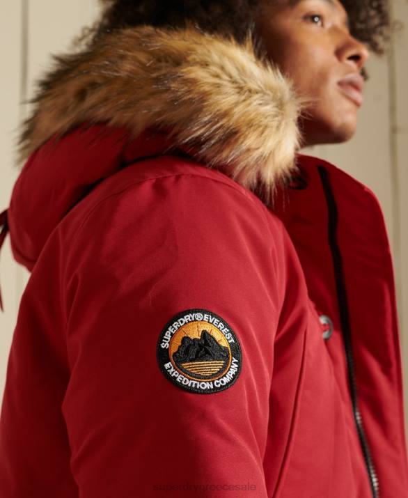 παλτό everest parka άνδρες είδη ένδυσης το κόκκινο Superdry L02L4571