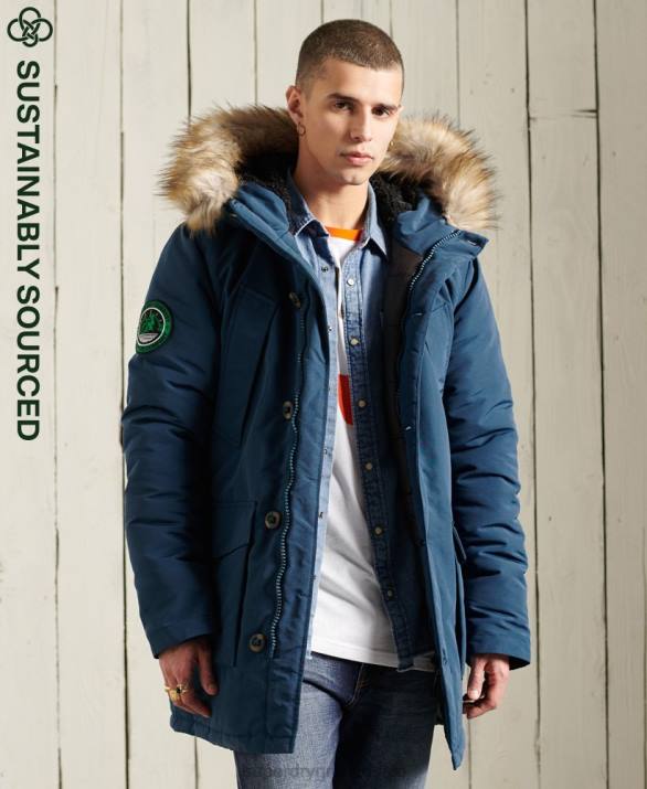 παλτό everest parka άνδρες είδη ένδυσης γαλάζιο Superdry L02L4664