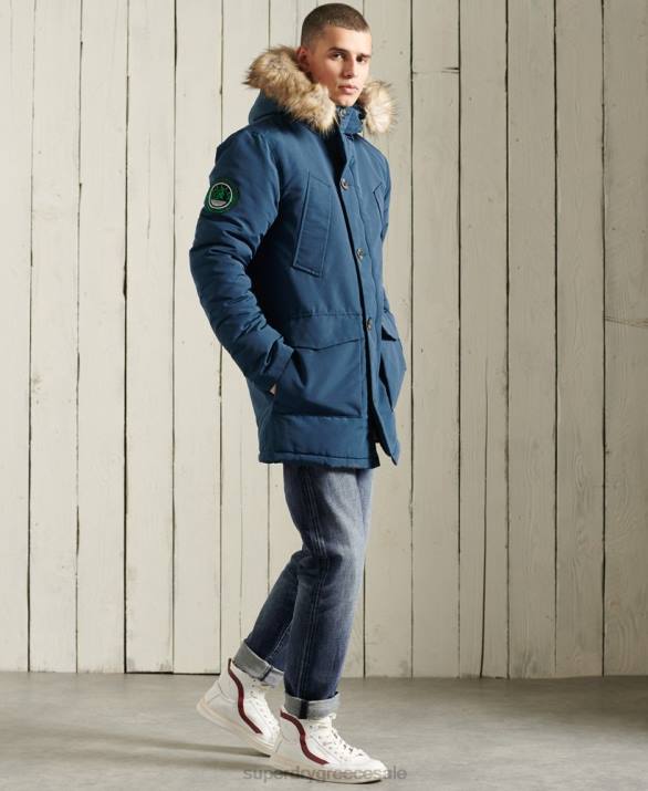 παλτό everest parka άνδρες είδη ένδυσης γαλάζιο Superdry L02L4664