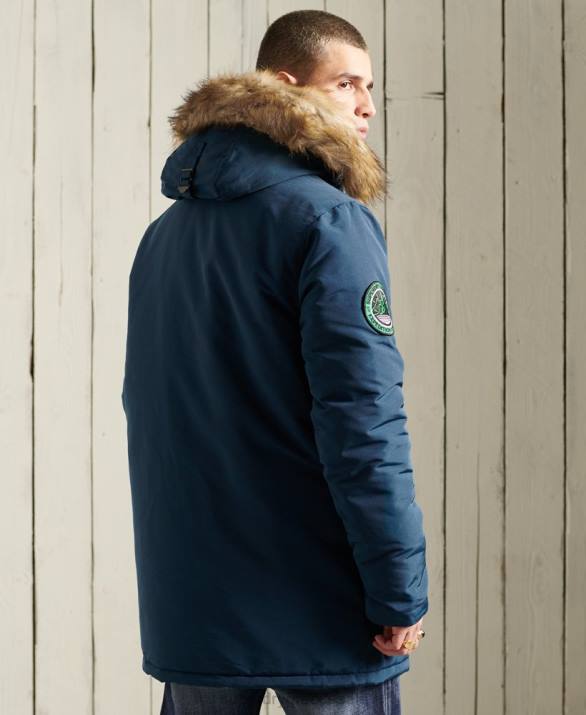 παλτό everest parka άνδρες είδη ένδυσης γαλάζιο Superdry L02L4664