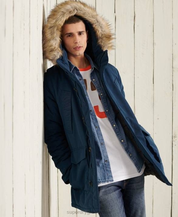 παλτό everest parka άνδρες είδη ένδυσης γαλάζιο Superdry L02L4664