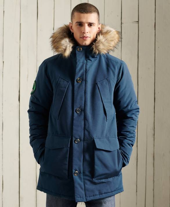 παλτό everest parka άνδρες είδη ένδυσης γαλάζιο Superdry L02L4664