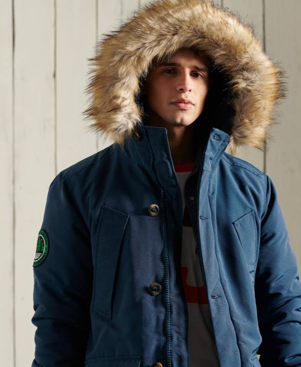 παλτό everest parka άνδρες είδη ένδυσης γαλάζιο Superdry L02L4664