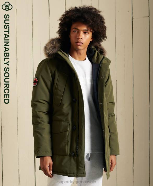 παλτό everest parka άνδρες είδη ένδυσης πράσινος Superdry L02L4739