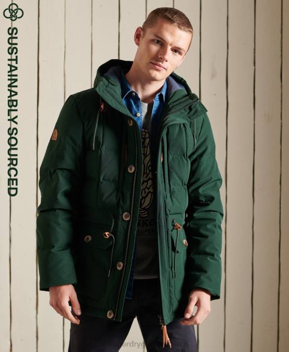 παλτό parka expedition άνδρες είδη ένδυσης πράσινος Superdry L02L4485