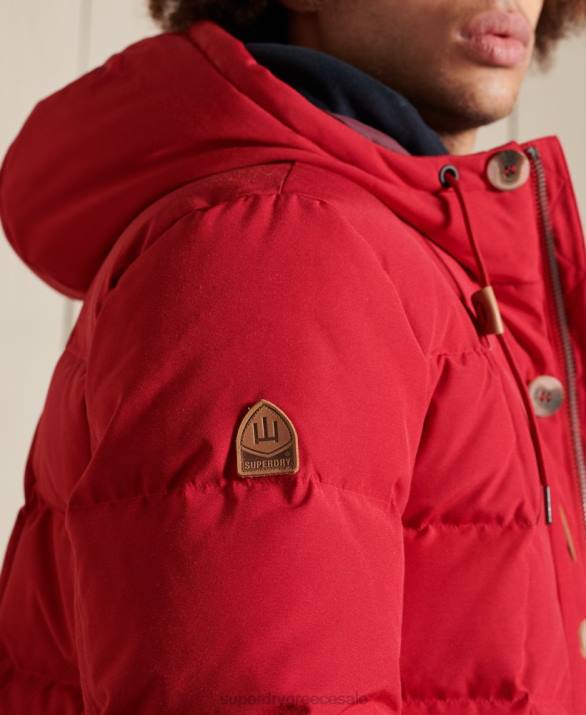 παλτό parka expedition άνδρες είδη ένδυσης το κόκκινο Superdry L02L4486