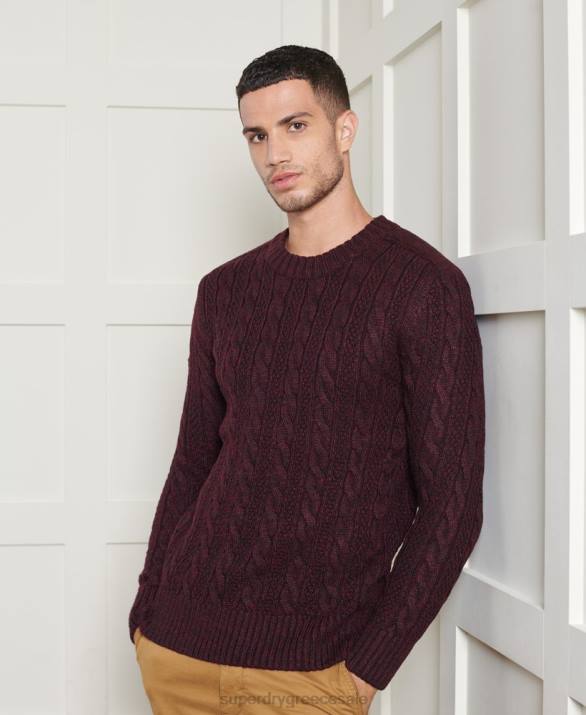 Jacob crew jumper άνδρες είδη ένδυσης το κόκκινο Superdry L02L5347