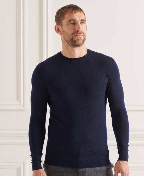 στούντιο Merino crew jumper άνδρες είδη ένδυσης ΠΟΛΕΜΙΚΟ ΝΑΥΤΙΚΟ Superdry L02L1308