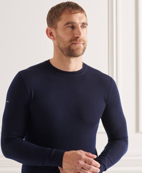 στούντιο Merino crew jumper άνδρες είδη ένδυσης ΠΟΛΕΜΙΚΟ ΝΑΥΤΙΚΟ Superdry L02L1308