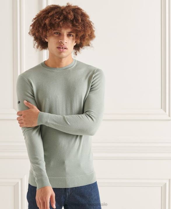 στούντιο Merino crew jumper άνδρες είδη ένδυσης σκούρο γκρι Superdry L02L1315