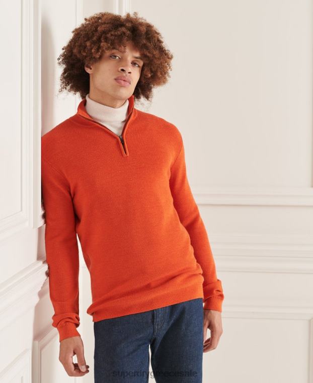 στούντιο Merino henley jumper άνδρες Superdry είδη ένδυσης 00T2R5288 πορτοκάλι