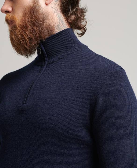 στούντιο Merino henley jumper άνδρες είδη ένδυσης ΠΟΛΕΜΙΚΟ ΝΑΥΤΙΚΟ Superdry L02L1266