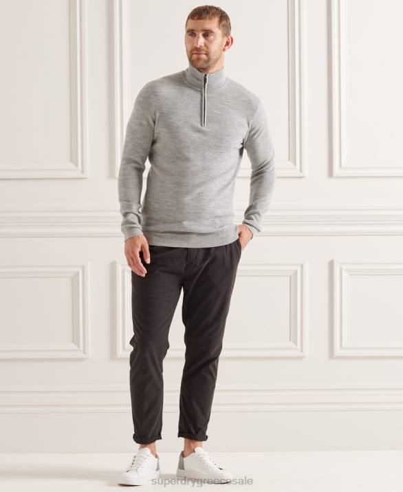 στούντιο Merino henley jumper άνδρες είδη ένδυσης γκρί Superdry L02L1295