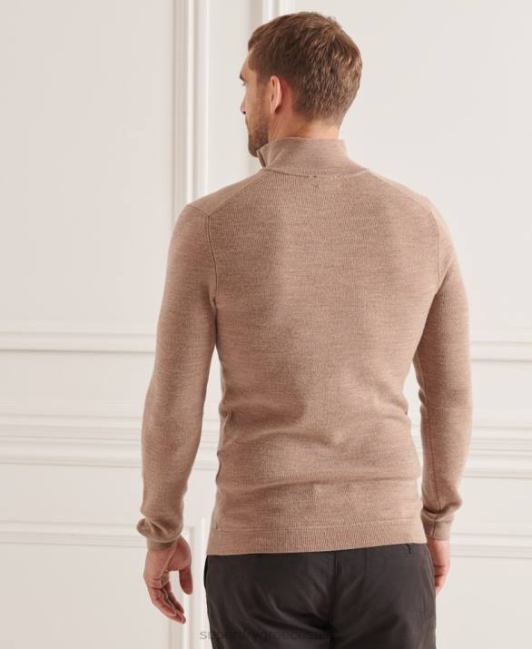 στούντιο Merino henley jumper άνδρες είδη ένδυσης μπεζ Superdry L02L1323