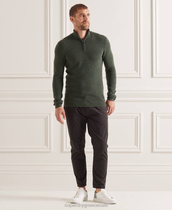 στούντιο Merino henley jumper άνδρες είδη ένδυσης πράσινος Superdry L02L1324