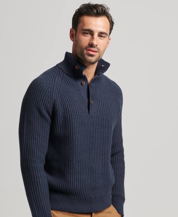 henley jumper άνδρες είδη ένδυσης ΠΟΛΕΜΙΚΟ ΝΑΥΤΙΚΟ Superdry L02L1255