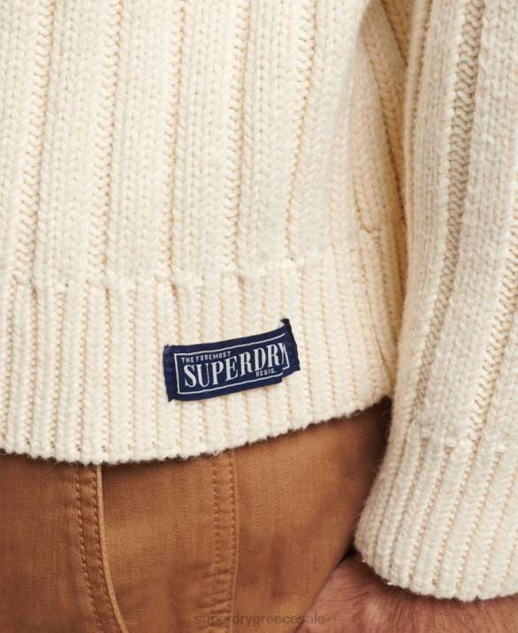 jumper με ρολό μερίνο άνδρες είδη ένδυσης κρέμα Superdry L02L5238