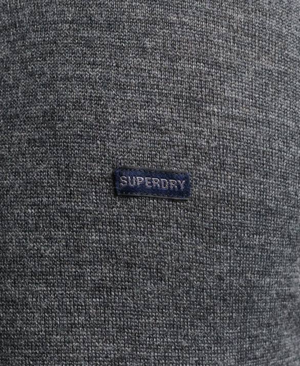 jumper λαιμού merino crew άνδρες είδη ένδυσης σκούρο γκρι Superdry L02L1257