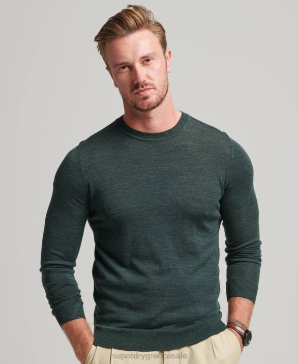 jumper λαιμού merino crew άνδρες είδη ένδυσης σκούρο γκρι Superdry L02L1271