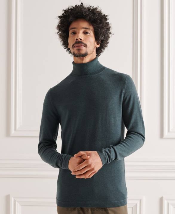 jumper rollneck merino άνδρες είδη ένδυσης χακί Superdry L02L1327