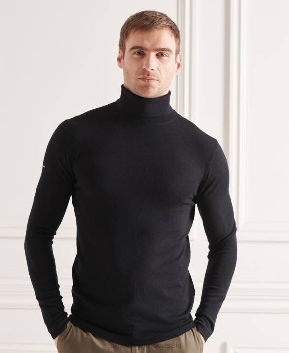 jumper rollneck merino άνδρες είδη ένδυσης μαύρος Superdry L02L1332