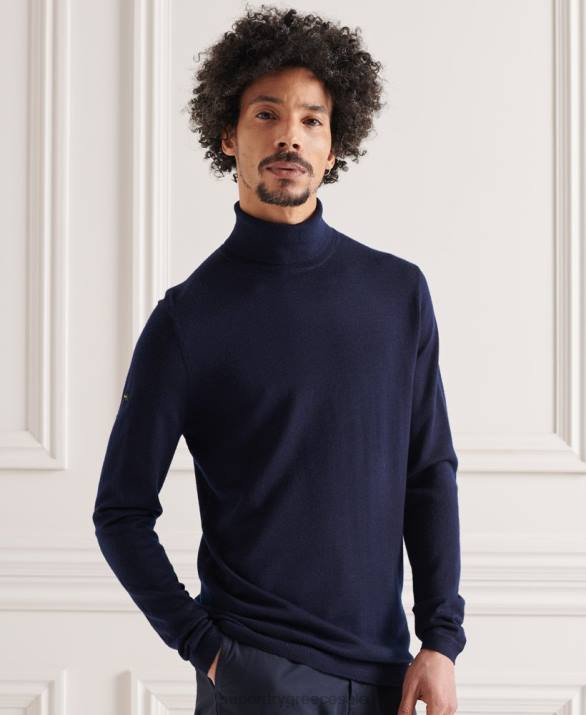 jumper rollneck merino άνδρες είδη ένδυσης ΠΟΛΕΜΙΚΟ ΝΑΥΤΙΚΟ Superdry L02L1346