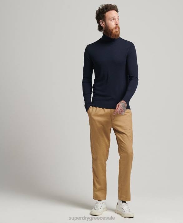 στούντιο merino roll neck jumper άνδρες είδη ένδυσης ΠΟΛΕΜΙΚΟ ΝΑΥΤΙΚΟ Superdry L02L1274