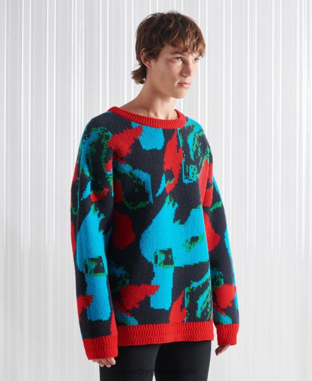 περιορισμένη έκδοση sdx ποδόσφαιρο camo jumper άνδρες Superdry είδη ένδυσης 00T2R5350 πολυ