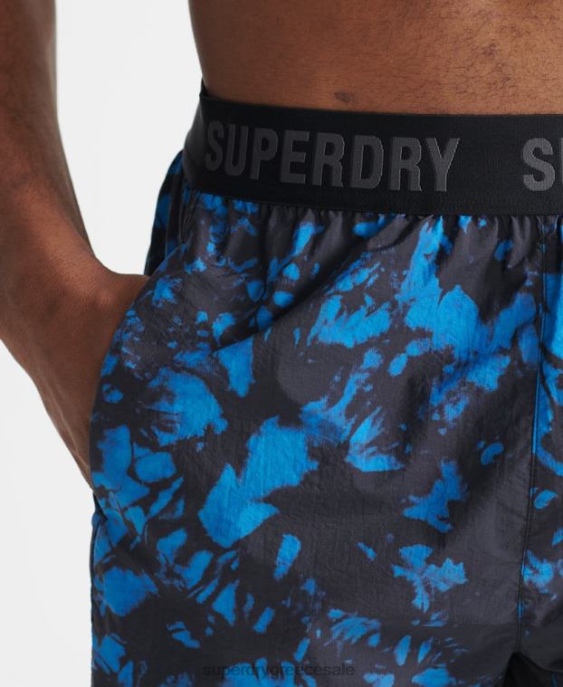 σορτς για τρέξιμο άνδρες Superdry είδη ένδυσης 00T2R5379 μπλε