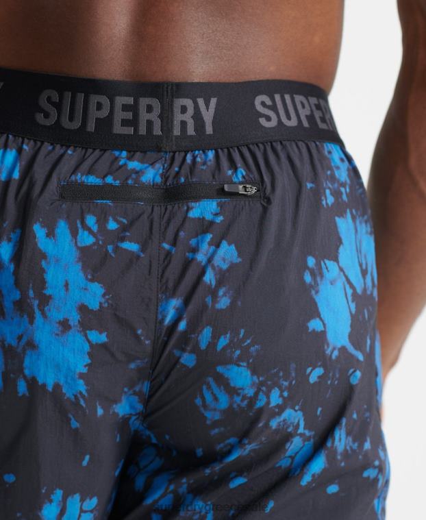 σορτς για τρέξιμο άνδρες Superdry είδη ένδυσης 00T2R5379 μπλε