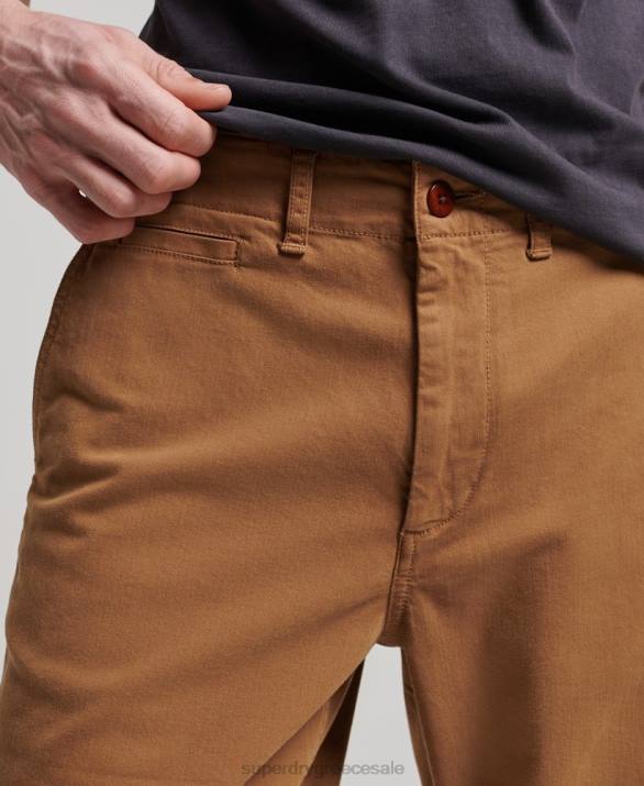 σορτς chino officer άνδρες είδη ένδυσης καφέ Superdry L02L17