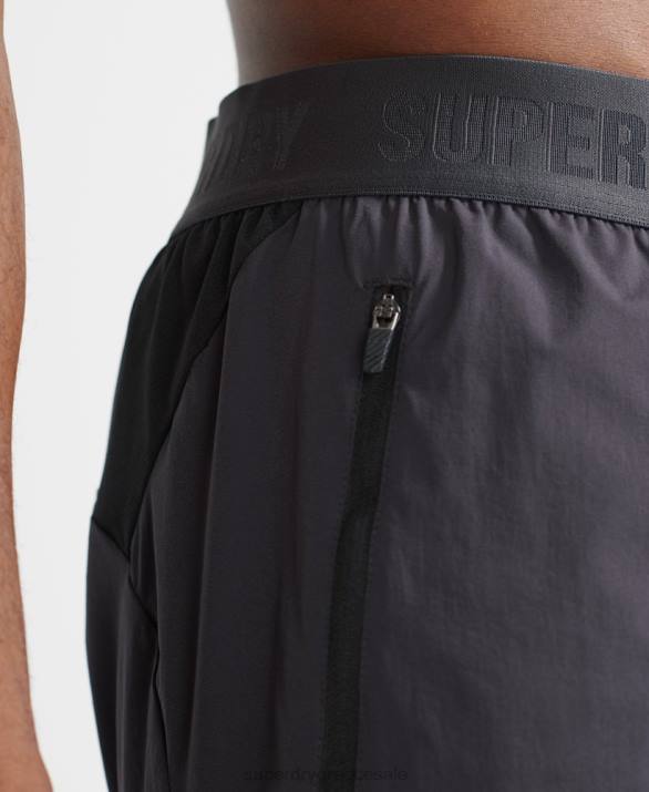 σορτς premium layer άνδρες είδη ένδυσης σκούρο γκρι Superdry L02L356