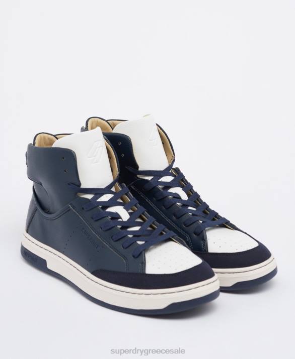 Vegan basket sport high top trainers άνδρες παπούτσια ΠΟΛΕΜΙΚΟ ΝΑΥΤΙΚΟ Superdry L02L1926