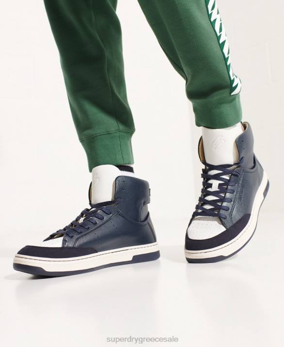 Vegan basket sport high top trainers άνδρες παπούτσια ΠΟΛΕΜΙΚΟ ΝΑΥΤΙΚΟ Superdry L02L1926