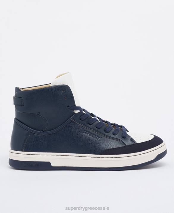 Vegan basket sport high top trainers άνδρες παπούτσια ΠΟΛΕΜΙΚΟ ΝΑΥΤΙΚΟ Superdry L02L1926